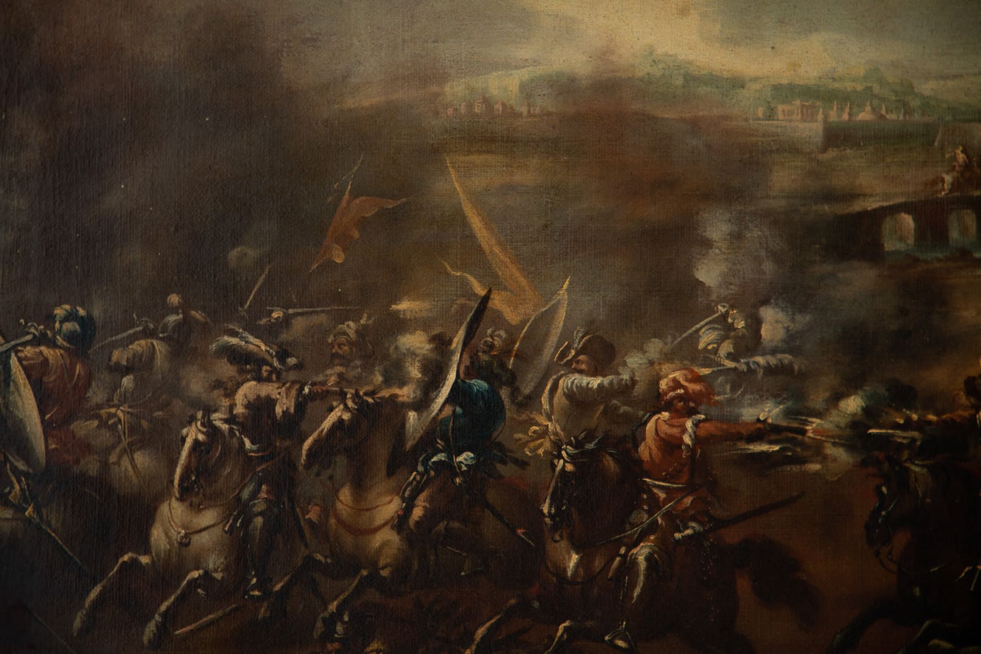 Pair of Scenes from the Battle of Vienna, Italian school of the XVII - XVIII centuries - Image 4 of 13