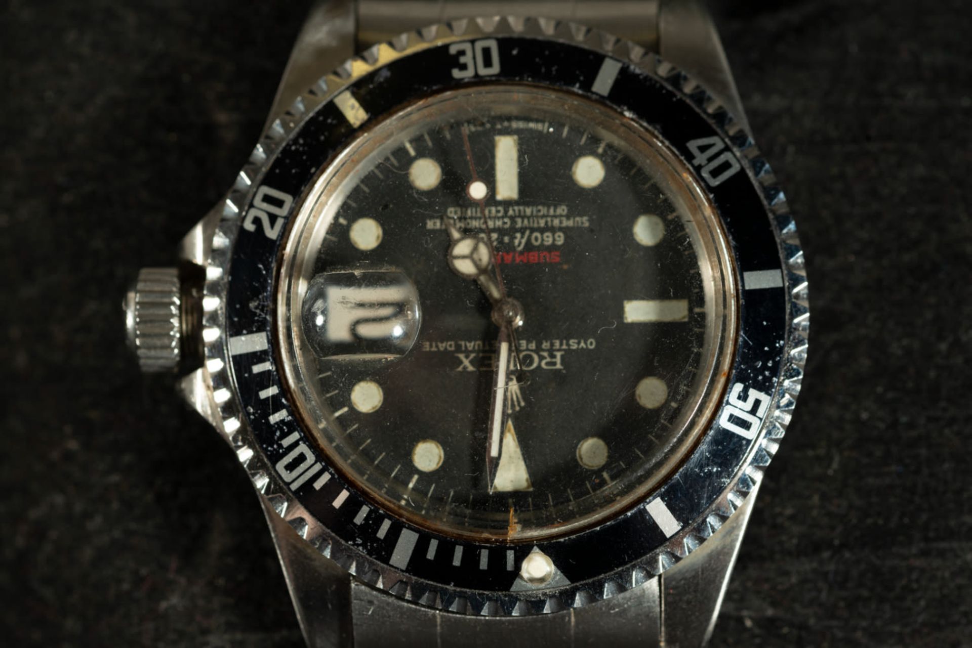 Very rare Rolex Submariner Big Red Vintage model 1680, year 1969, in steel - Image 9 of 10