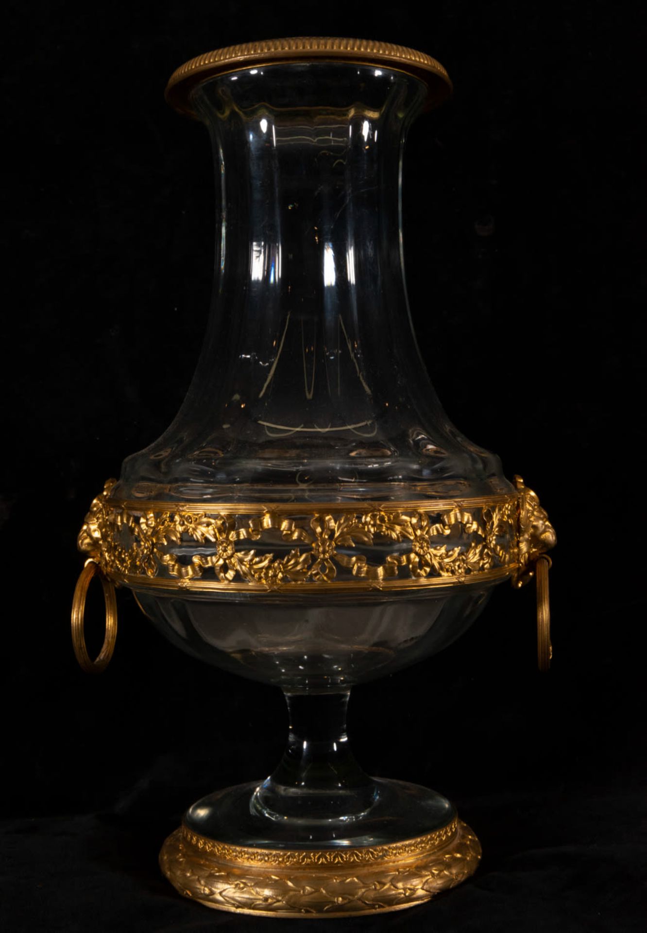 Pair of Bacarrat Vases with gilt bronze mounts, France, 19th century - Image 3 of 7