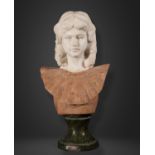Bust of a young Italian modernist lady, 19th - 20th centuries