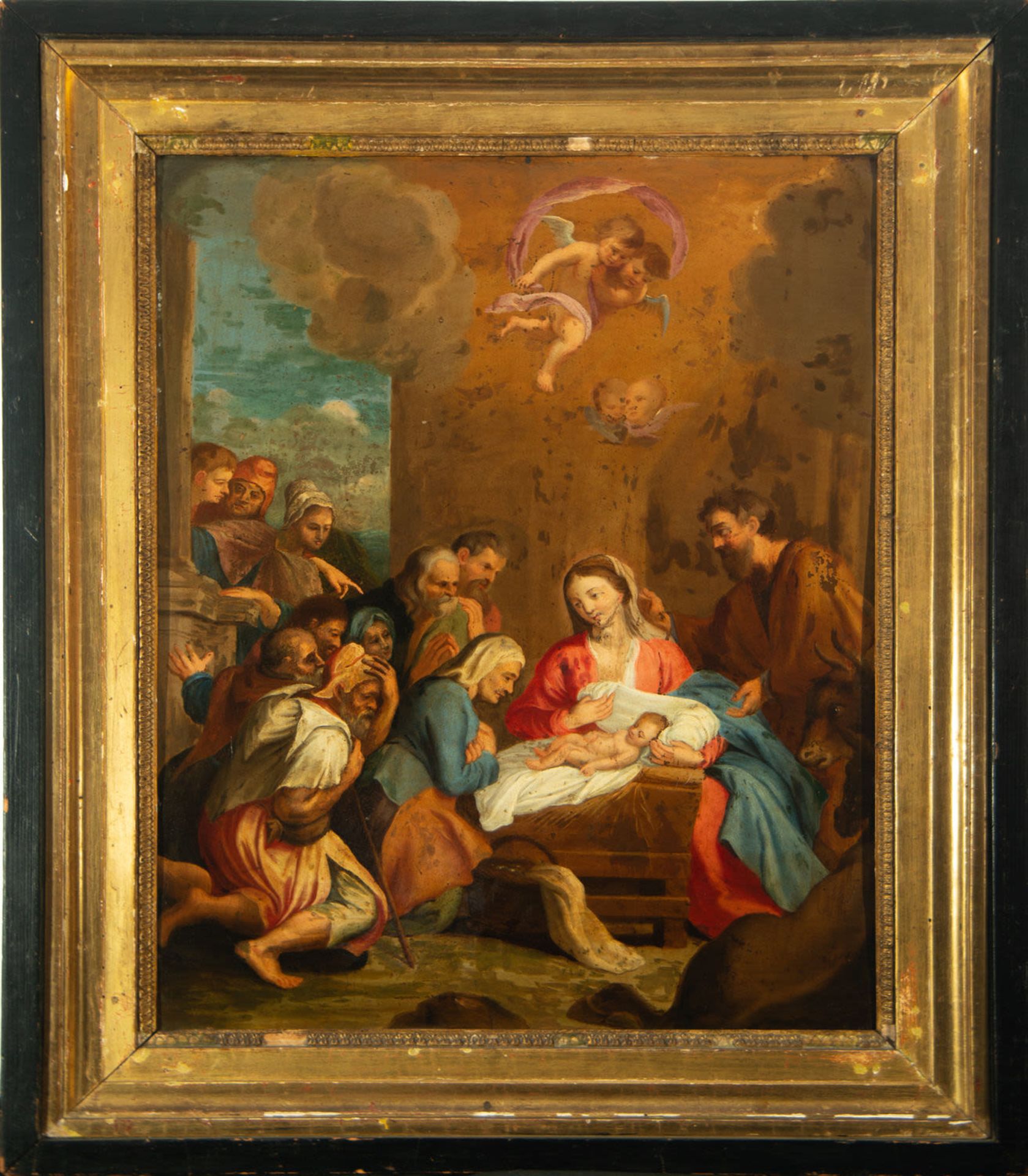 The Adoration of the Shepherds, Spanish school of the 17th century