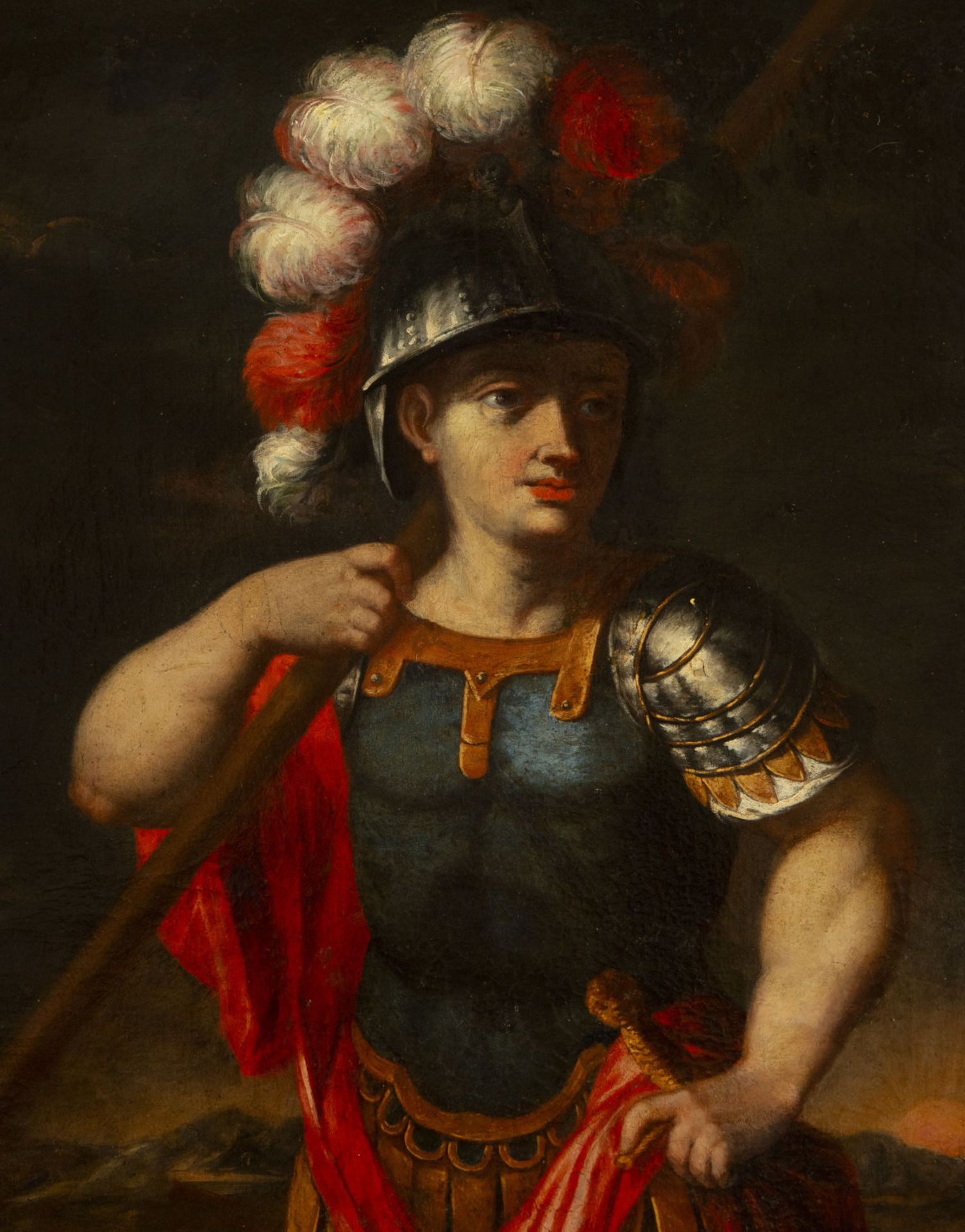 Decorative Portrait of Roman Legionary Longinus, Italy, 17th century Roman school - Image 2 of 5