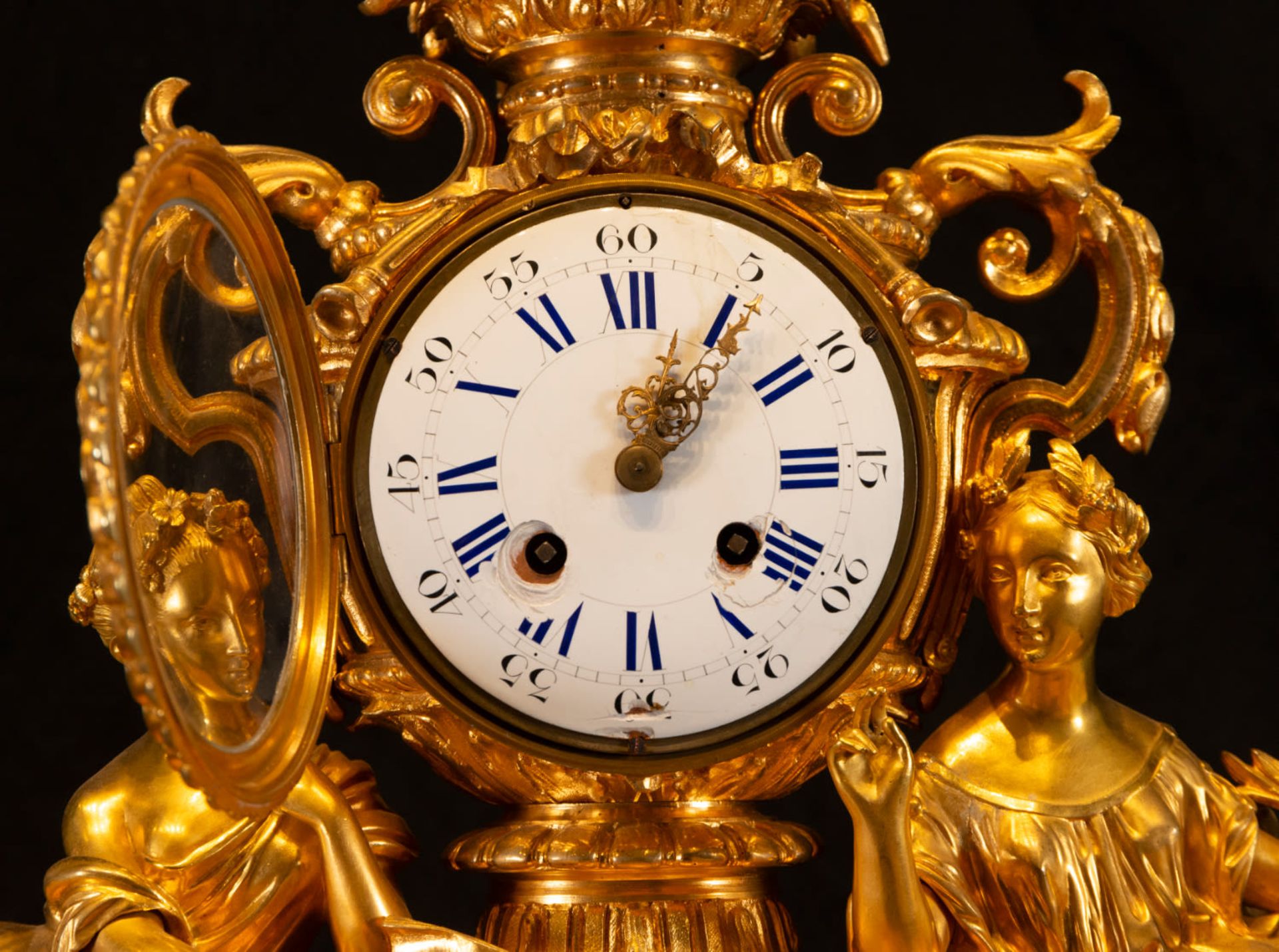 Important Napoleon III Grand Garrison clock in mercury-gilded bronze, France, 19th century - Image 12 of 14