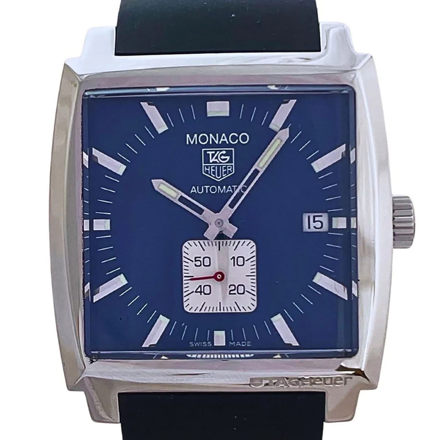 Tag Heuer Monaco Deep Blue model wristwatch in steel, for men, year 2007 - Image 2 of 7