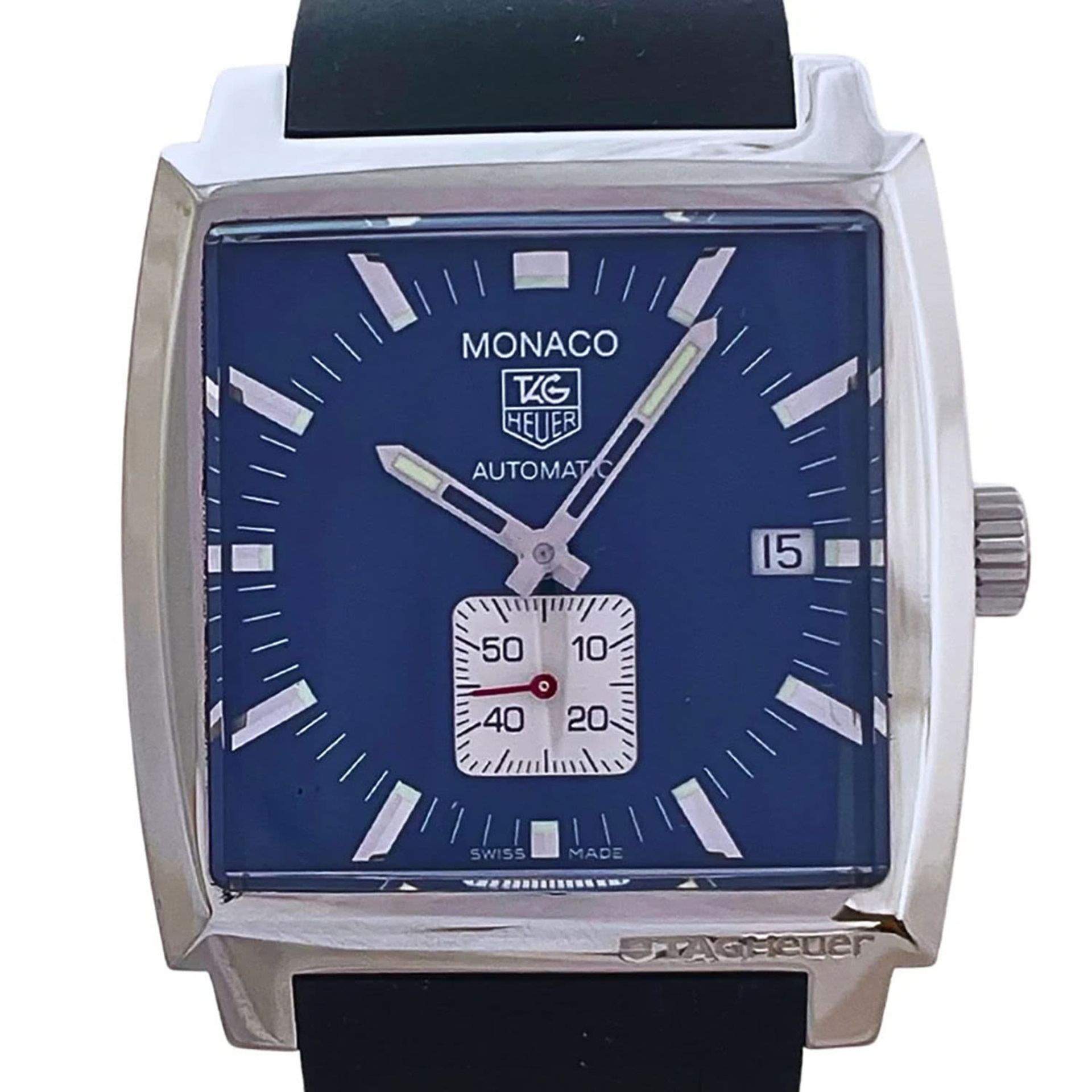 Tag Heuer Monaco Deep Blue model wristwatch in steel, for men, year 2007 - Bild 2 aus 7