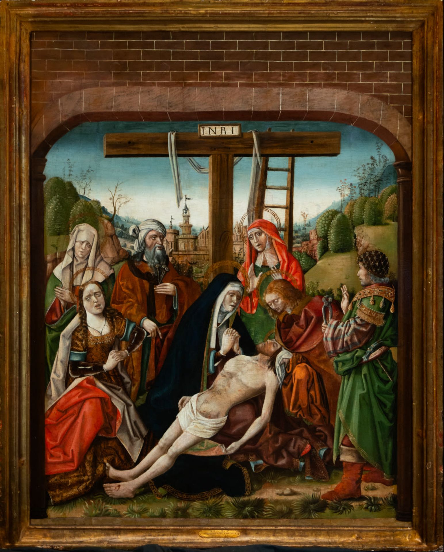 Circle of Rogier van der Weyden, Important Descent of Christ, Gothic, mid 15th century