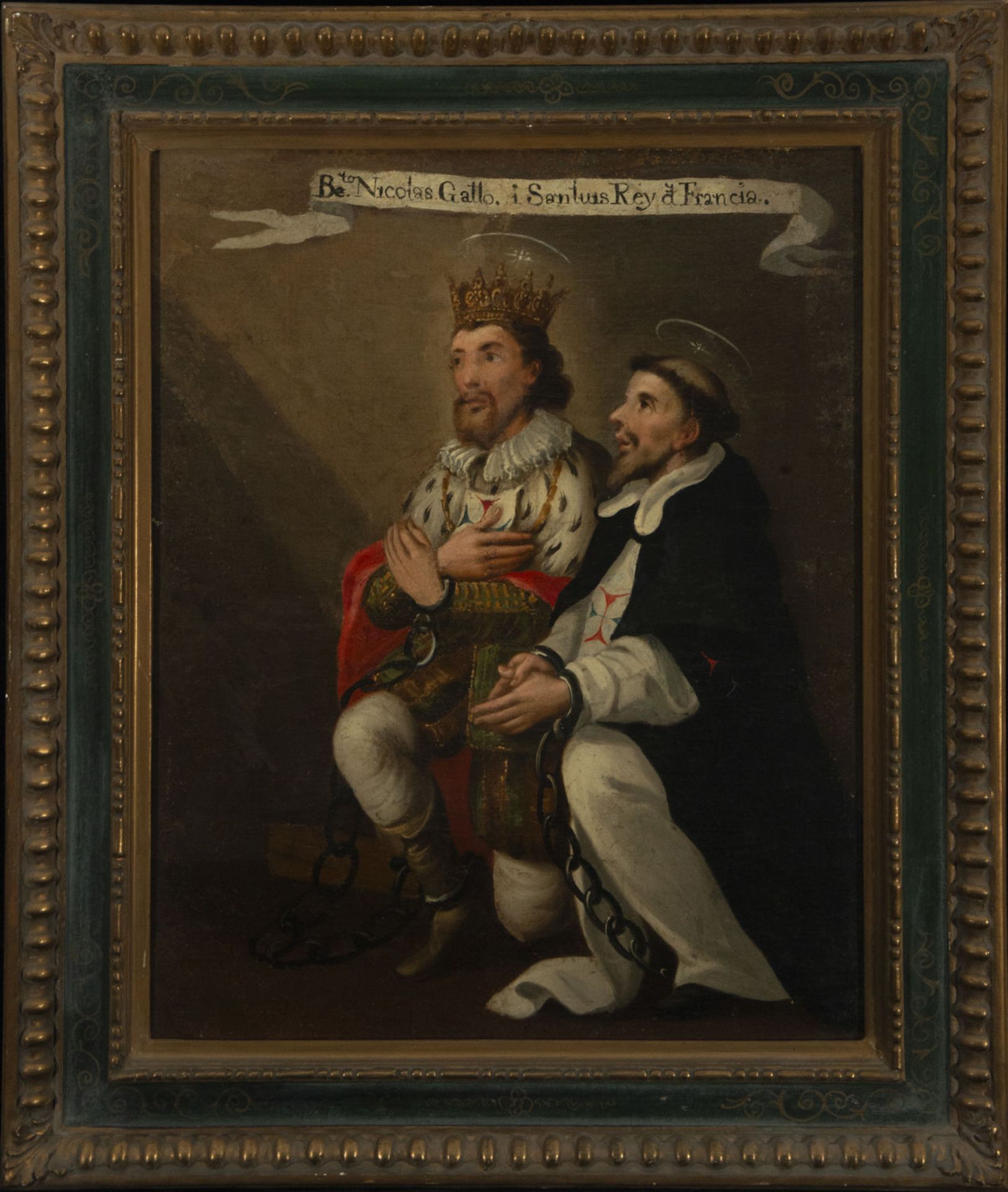 Saint Louis King Martyr of France with Saint Juan de la Mata, founder of the Trinitarian Order, colo