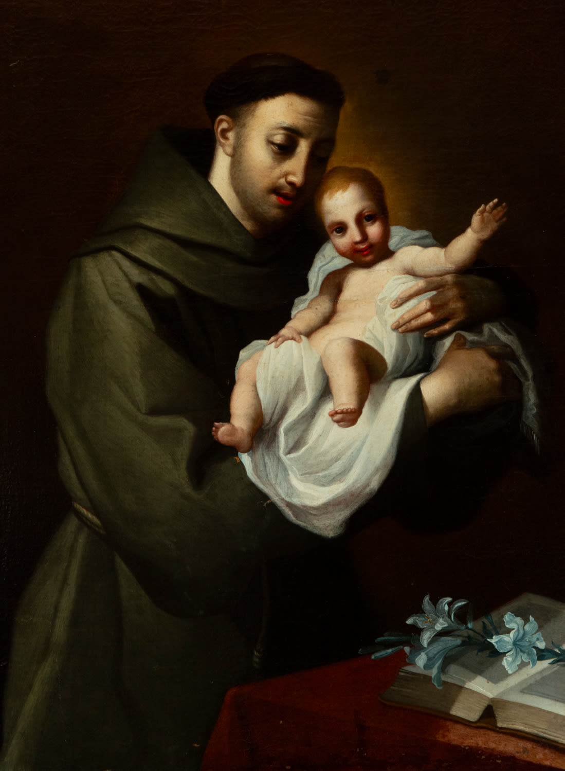 Antonio Balestra, Saint Anthony of Padua with Baby Jesus in his arms, 17th century - Image 2 of 6