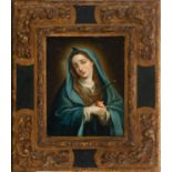 New Spanish colonial Mater Dolorosa on copper, manner of José de Alcibar, active between 1751 and 18