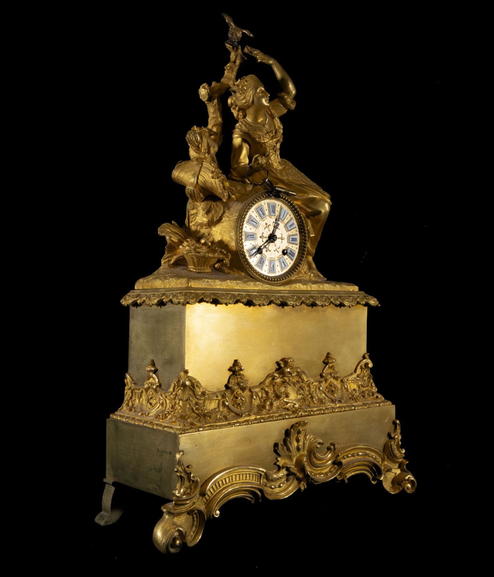 Elegant Charles X gilt bronze table clock, 19th century French - Bild 7 aus 9