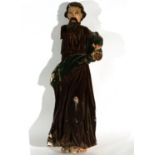 Saint Joseph, 17th century, polychrome wood carving