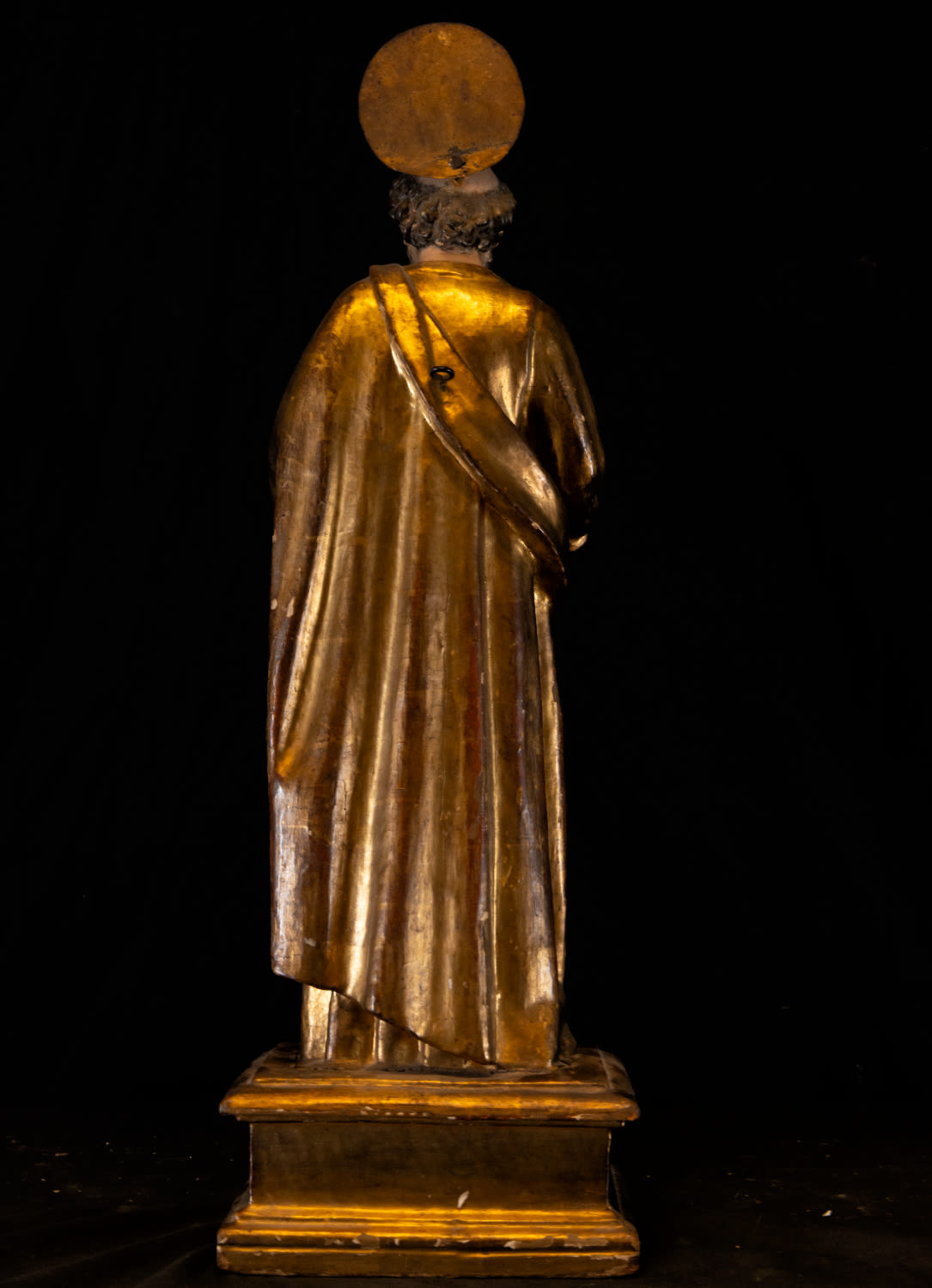 Sculpture of Saint Peter in gilded wood, Castilian school, 17th - 18th centuries - Image 4 of 4