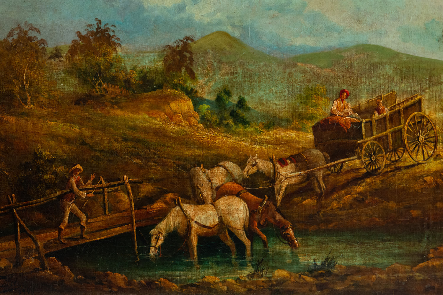 Peasants in Carriage, 19th century German school - Image 2 of 4