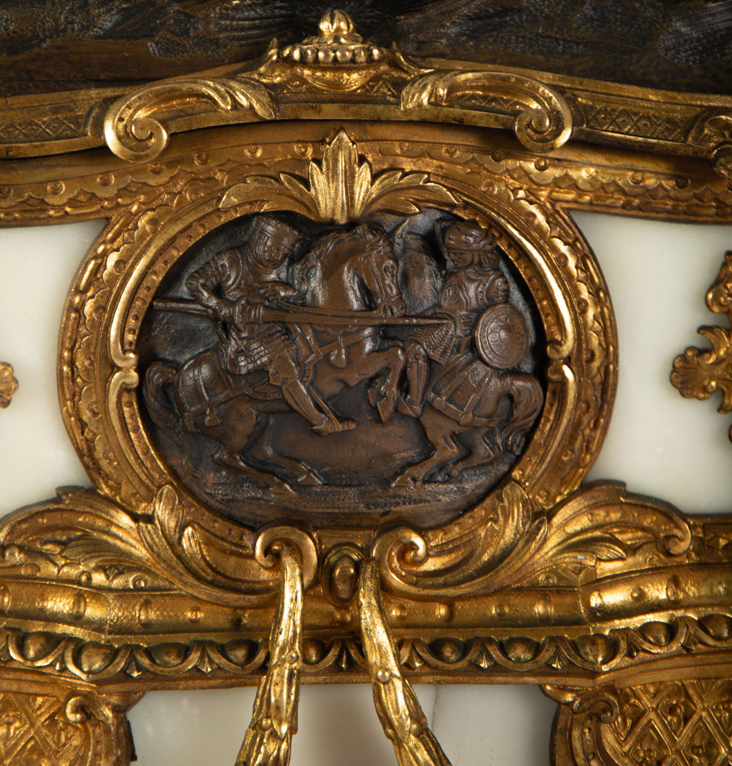 Gilt bronze clock Ferdinand the Catholic, 19th century - Image 5 of 10