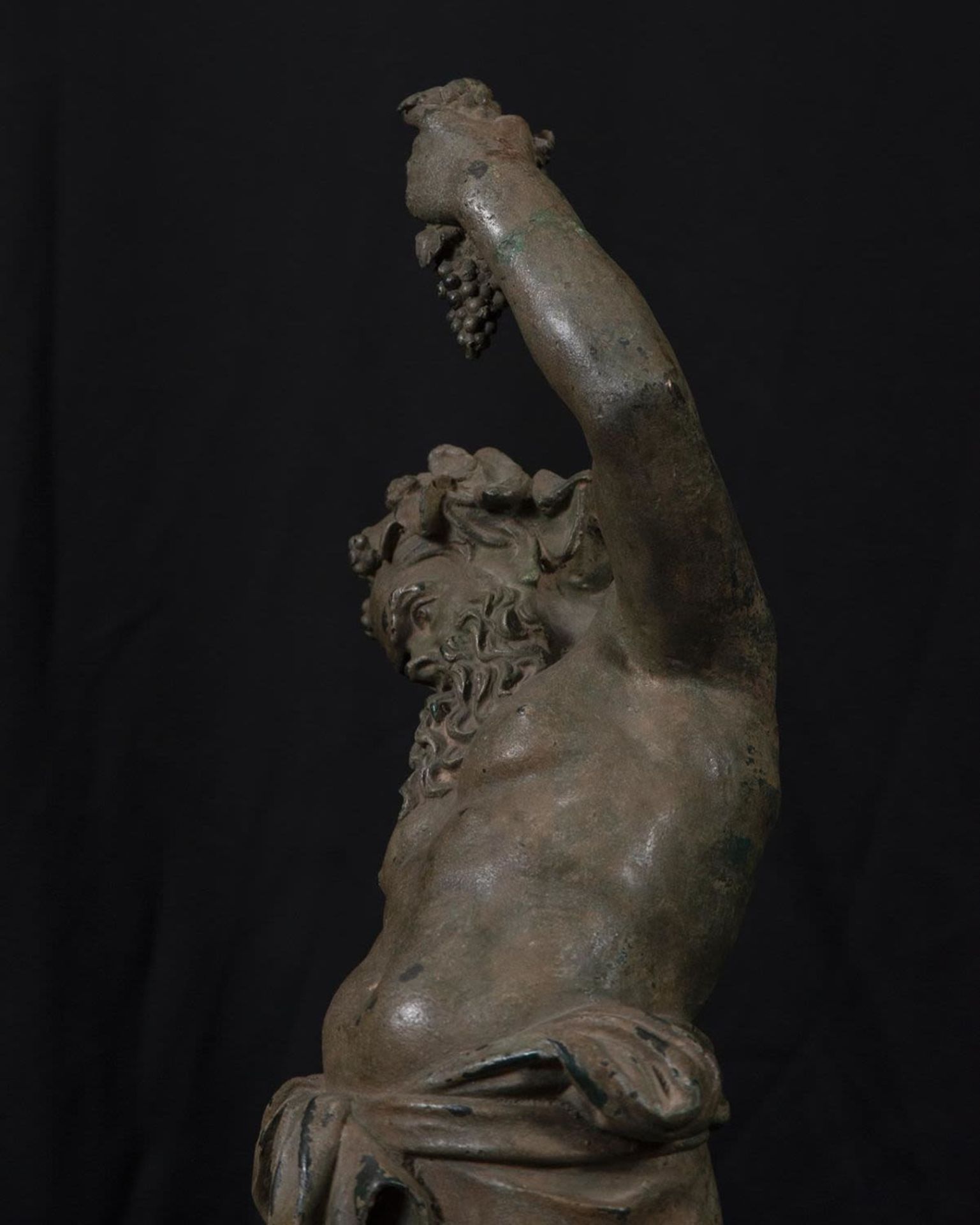 God Bacchus, following models of Classical Rome, Neapolitan foundry from the 19th century - Bild 4 aus 6
