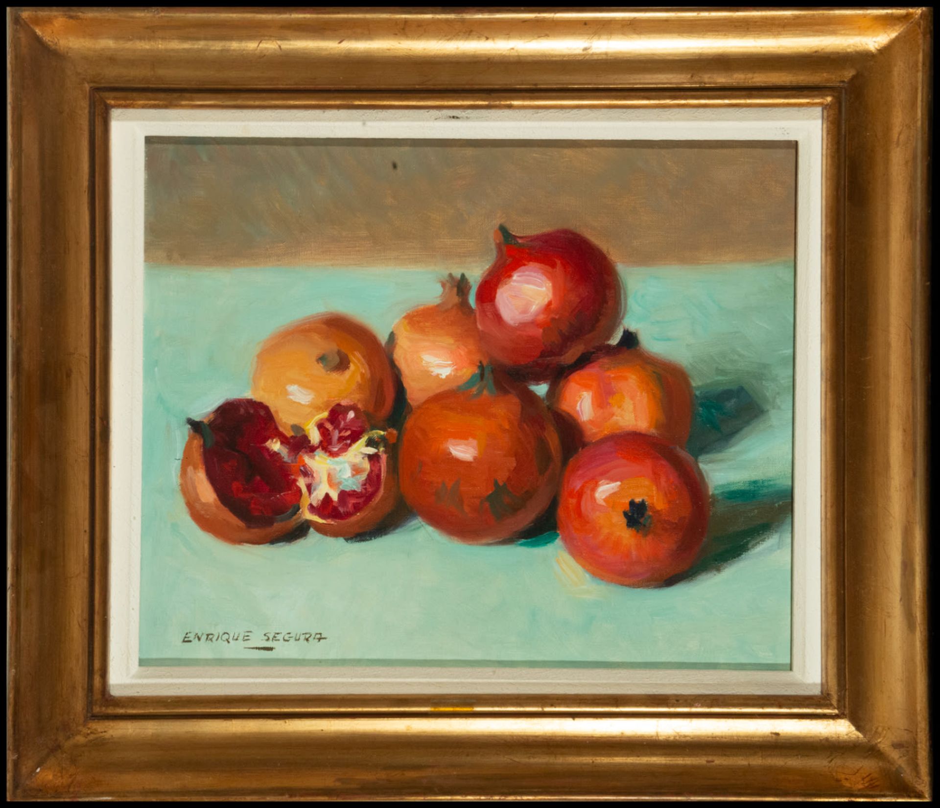 Still life of Granadas, Enrique Segura Enrique Segura Iglesias (1905-1994), 20th century