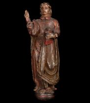 Wooden carving of Saint John the Evangelist, 17th century