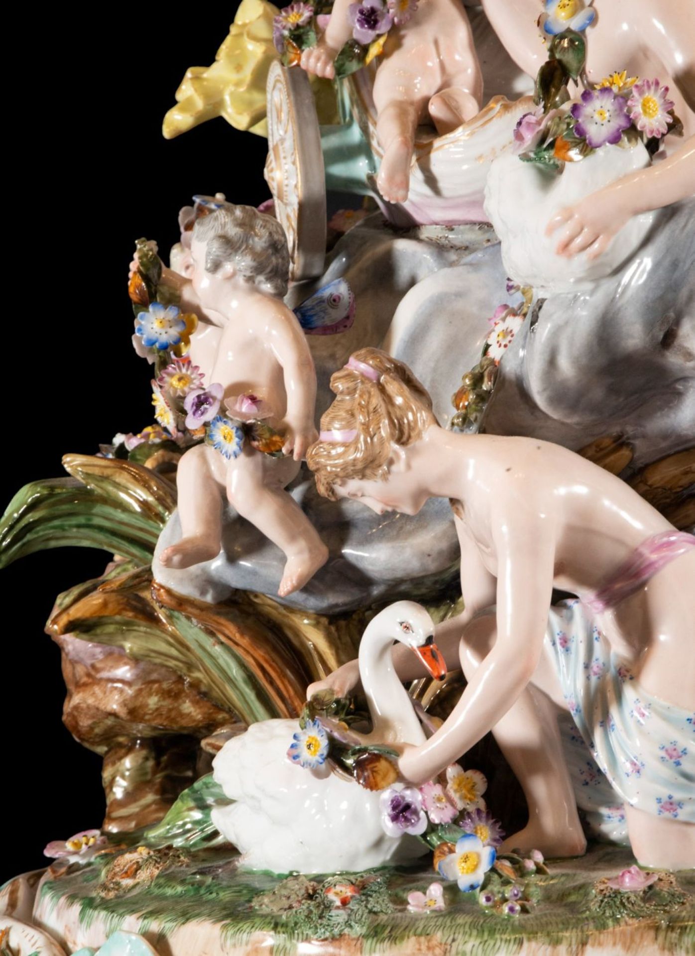 Important Group in German Meissen porcelain from the 19th century - Bild 14 aus 14
