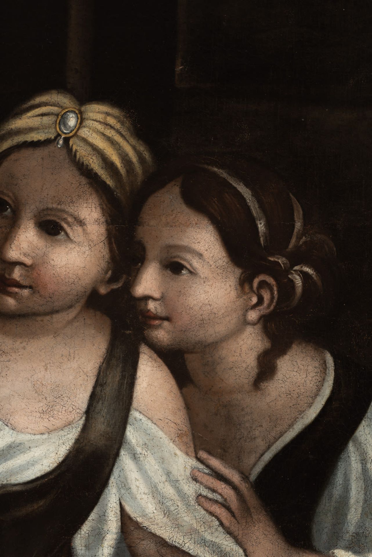 Italian school of the seventeenth century. Girls in the stable. - Image 4 of 6