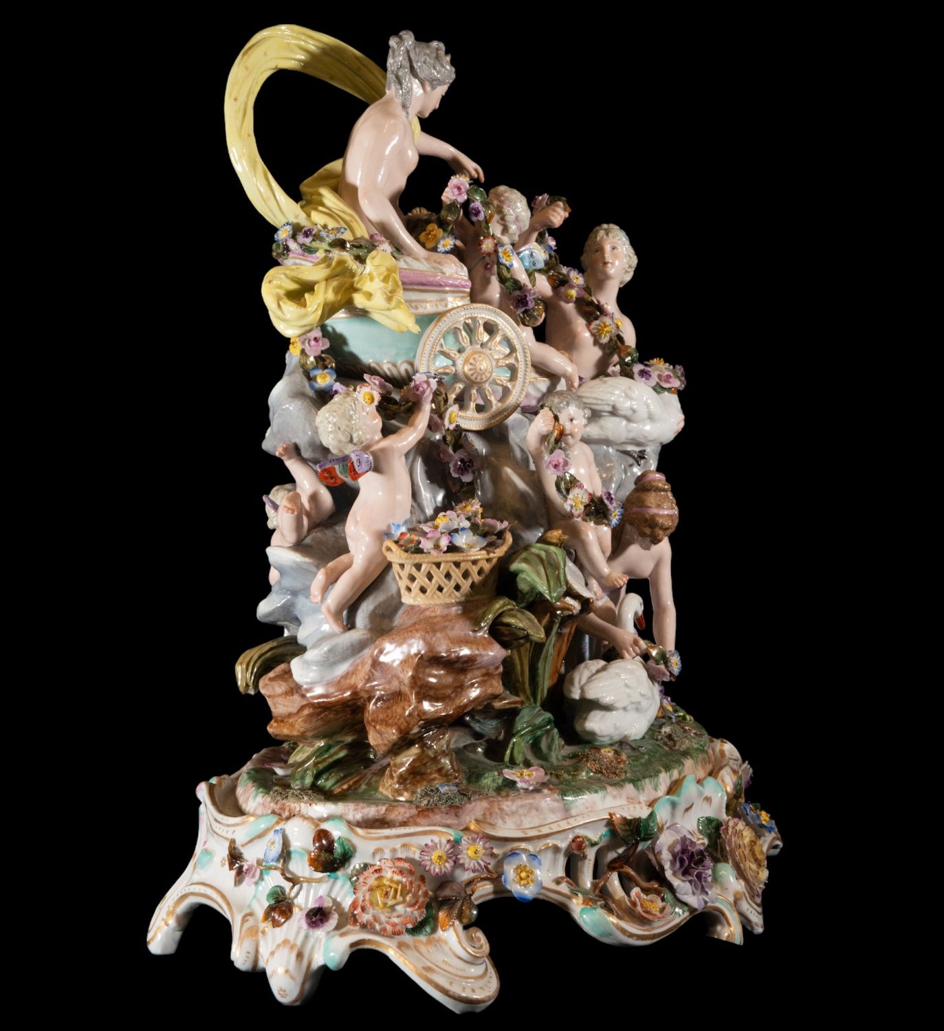 Important Group in German Meissen porcelain from the 19th century - Image 2 of 14