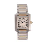 Cartier Cadete Unisex wristwatch in steel and gold Tank Française model in steel and 18k gold