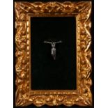 Christ in silver with 19th century frame