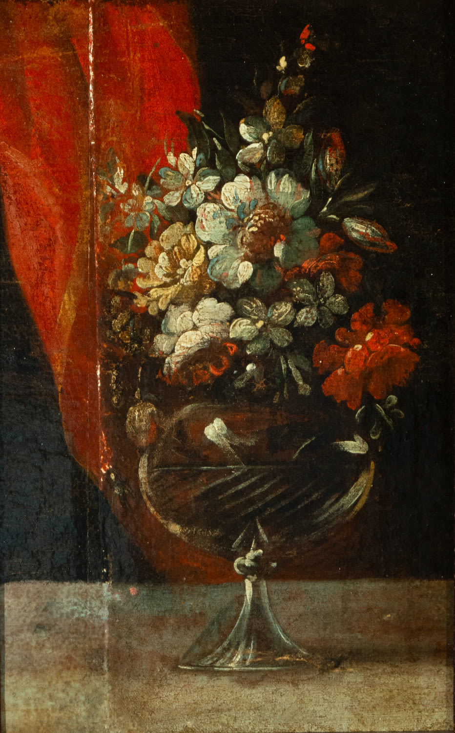 Pair of Exquisite Italian Flower Still Lifes, 17th century , School of Rome - Image 4 of 5