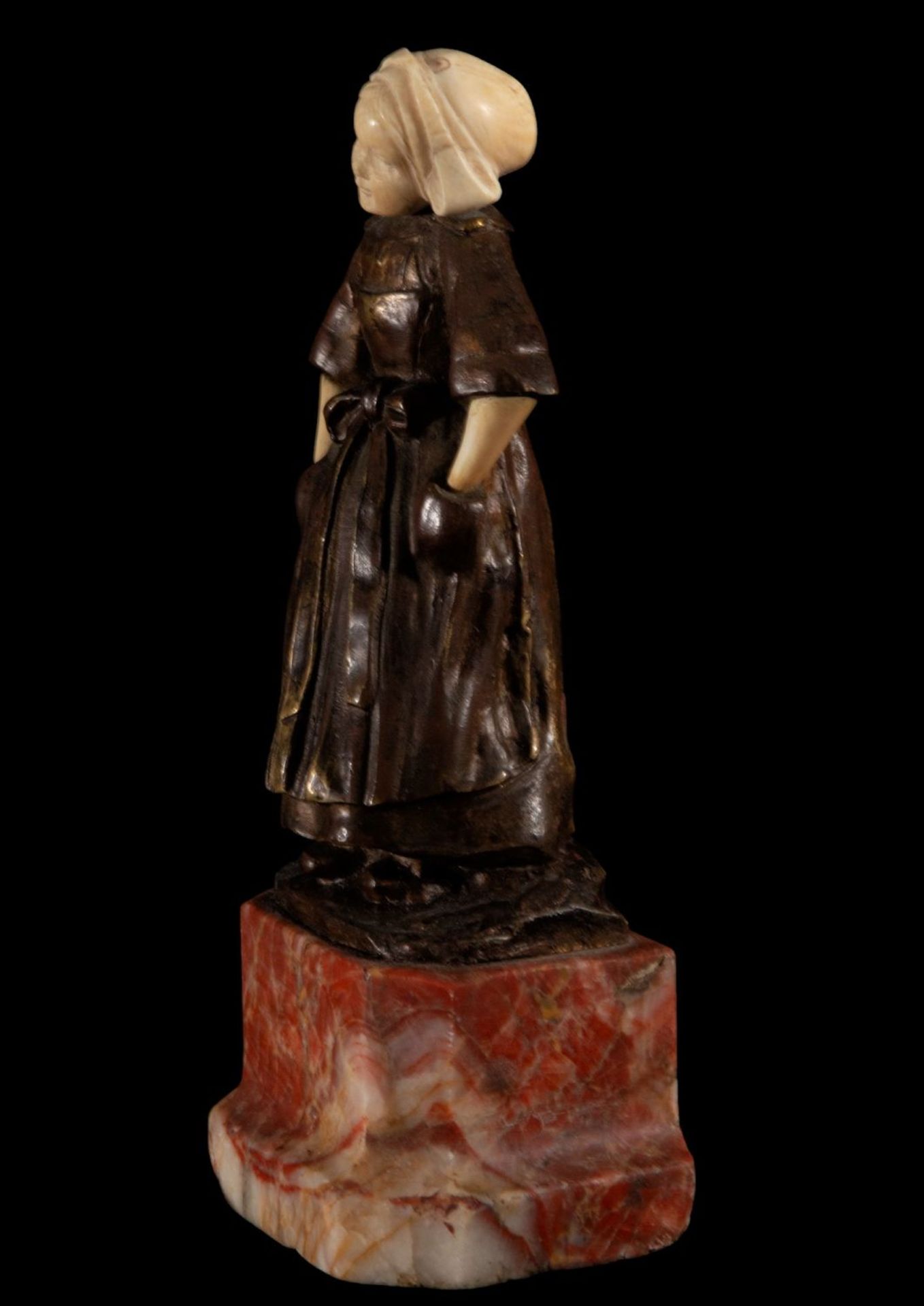 Chryselephantine sculpture from the late 19th century, France, signed Louis Barthelemy, French schoo - Bild 3 aus 6