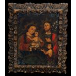 Holy Family, colonial Viceregal school of Cusco from the 18th century