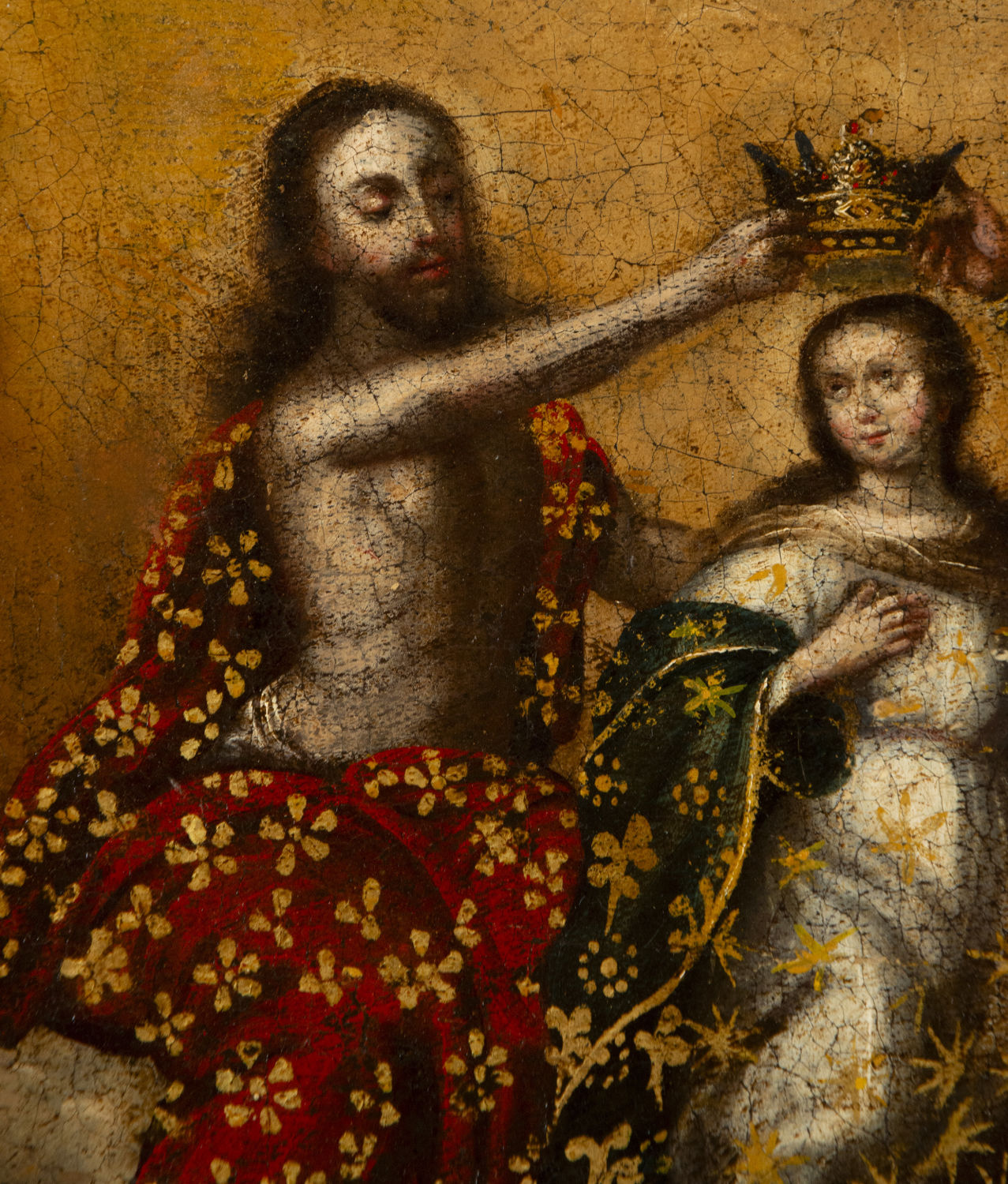 Exquisite Coronation of Mary, 18th century Spanish colonial school of Quito, present-day Ecuador - Image 8 of 12