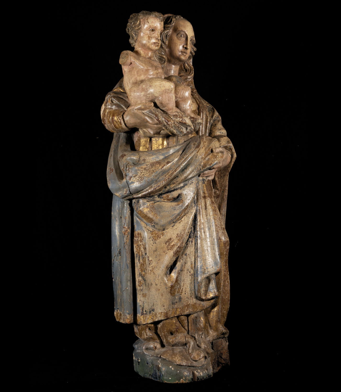 Large Portuguese Renaissance Virgin of the 16th century - Image 6 of 8