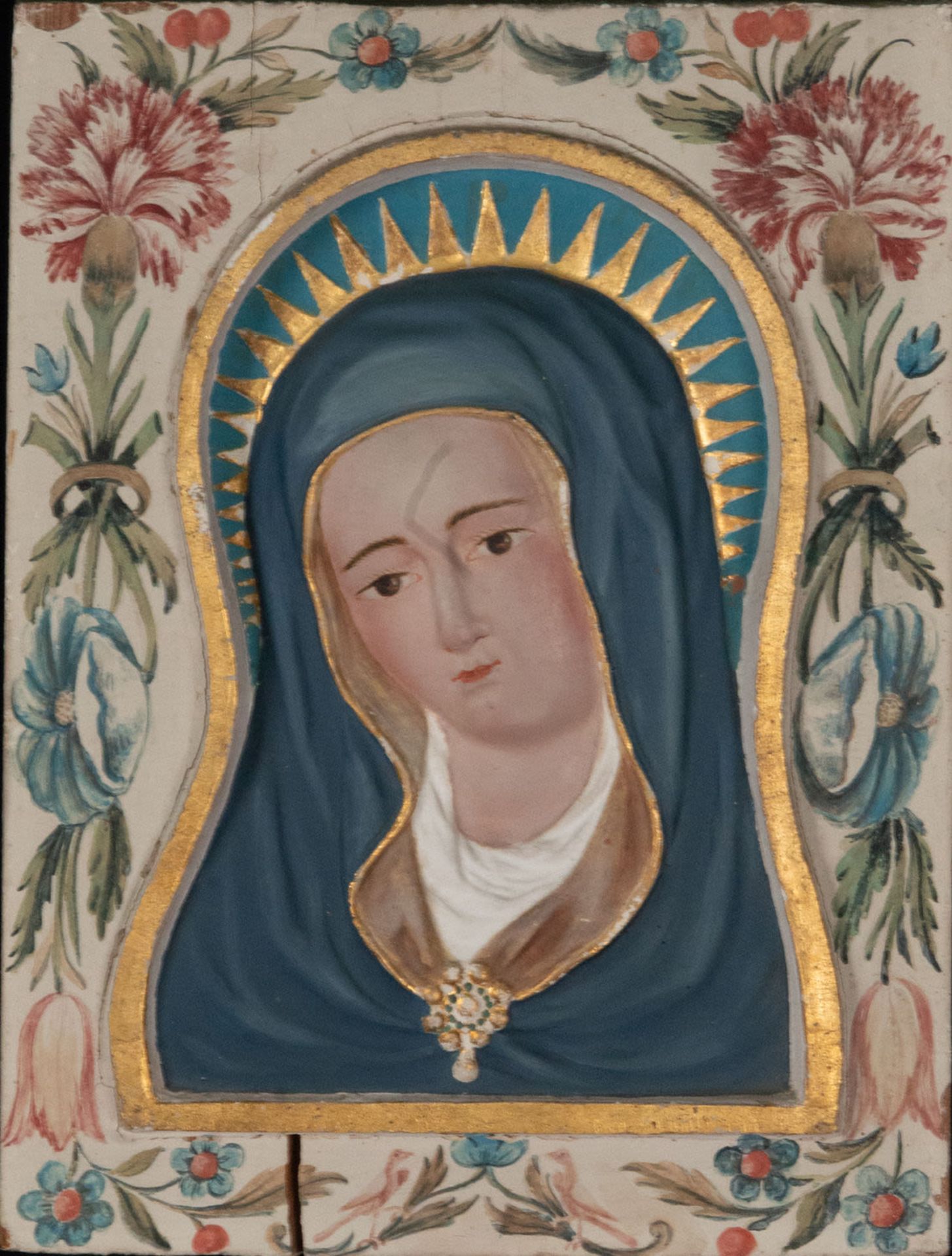 Beautiful Mexican Colonial Icon of "Dolora", New Spanish colonial, 18th century