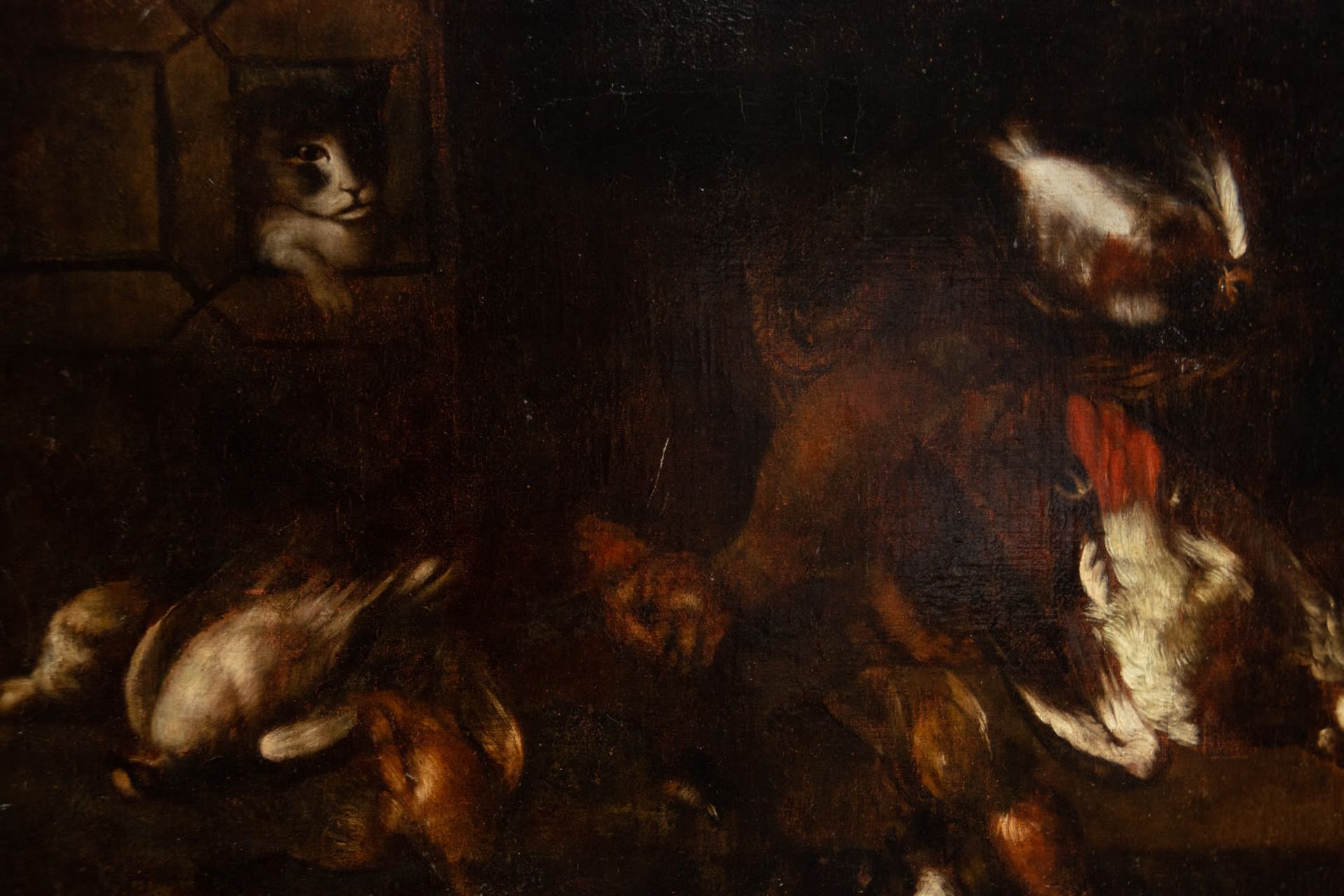 Large Still Life of Hunting with a Cat, Flemish School of the 17th century - Bild 2 aus 7