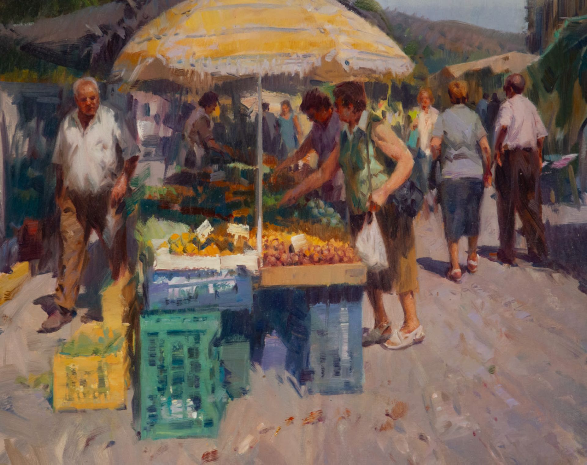 Market Day, Francisco Calabuig (Valencia, 1946), contemporary Spanish school of the 20th century - Bild 2 aus 5