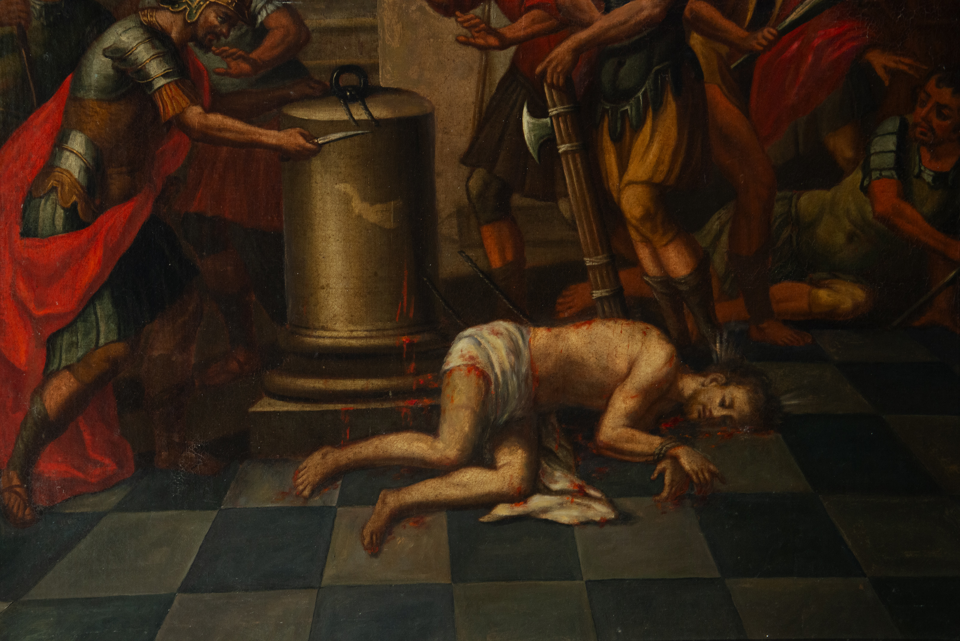 Roman Baroque School, 17th century, Italy, The Flagellation of Christ - Image 3 of 8