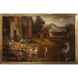 Majestic Large Holy Family Scene with Saint Joseph the carpenter and Mary next to the Child Jesus su