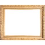 Large French Gilt Frame in Wood and Gilt Stucco, 19th century