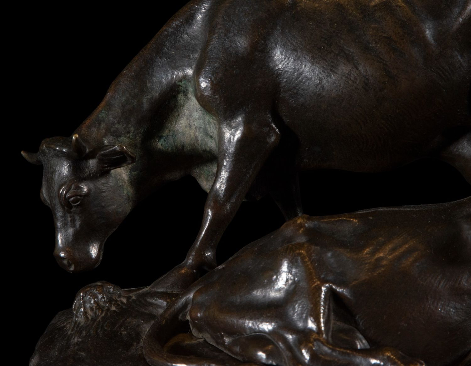 Pair of Bulls following models of the Italian Veneto Renaissance of the 16th century, possibly 18th  - Image 3 of 6