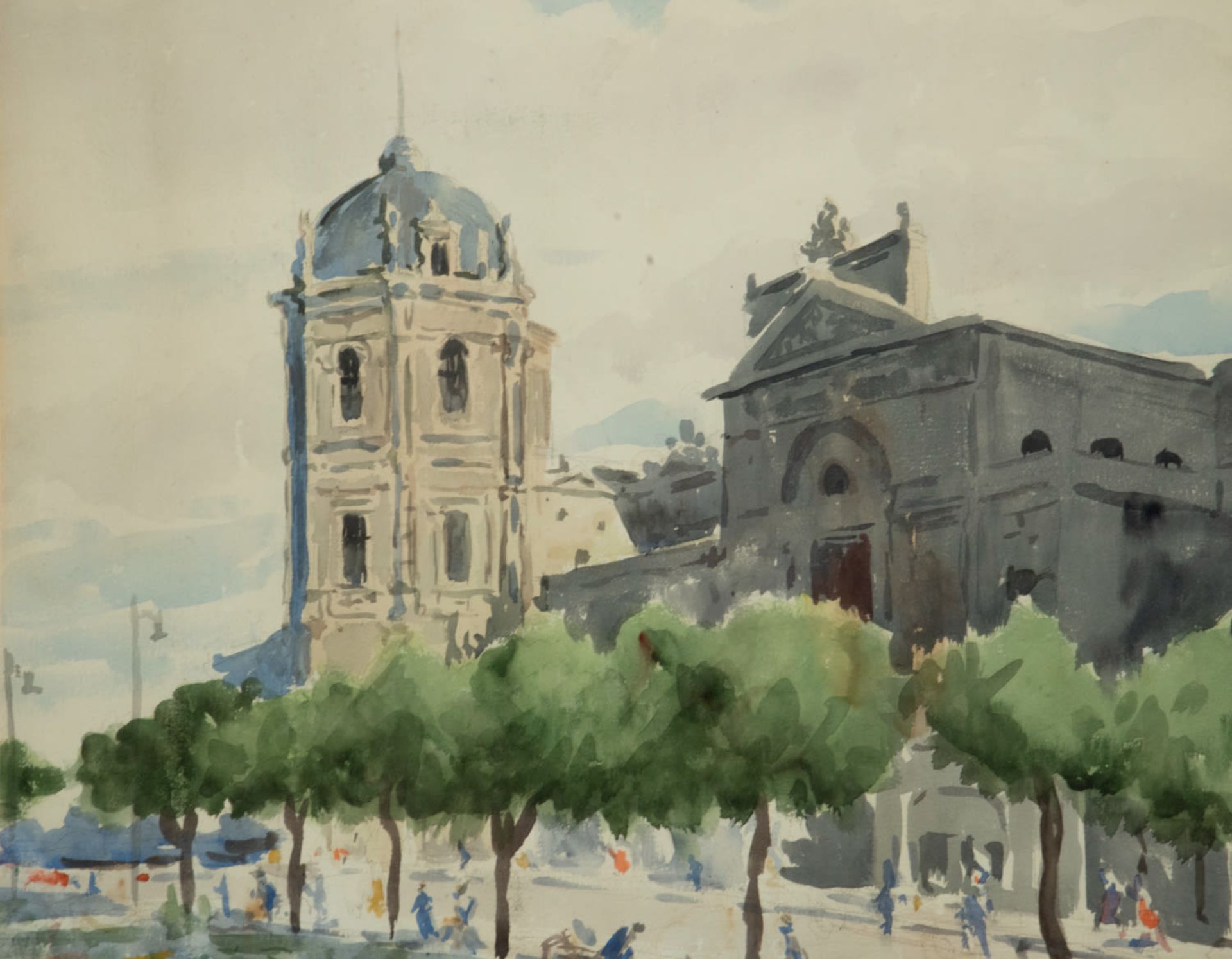 Vicente Pastor, watercolor on paper - Image 2 of 8