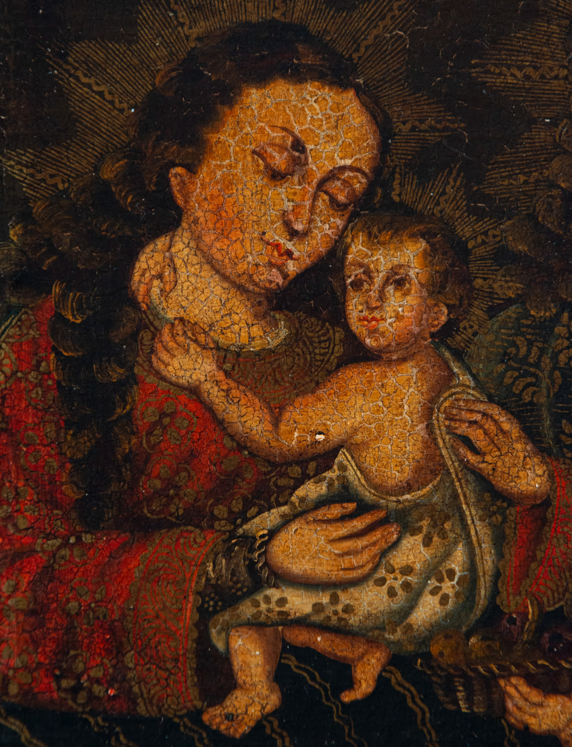 Holy Family, colonial Viceregal school of Cusco from the 18th century - Image 5 of 6