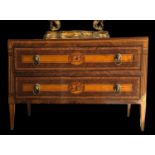 Magnificent 18th Century Chest of Drawers in Fruitwood, Naples or Sicily, Italian royal workshops