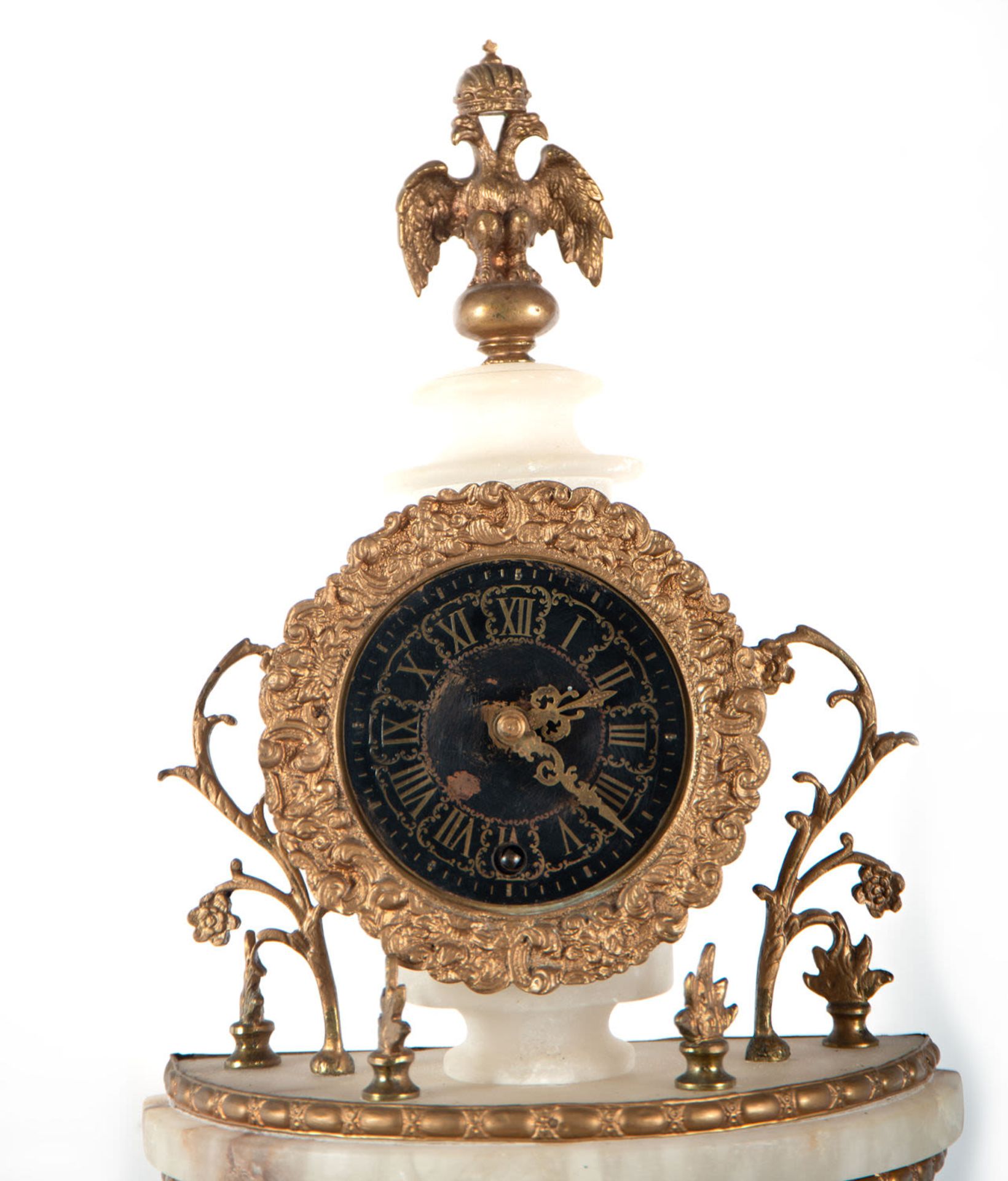 Napoleon III style clock in alabaster and calamine, late 19th century - Bild 2 aus 4