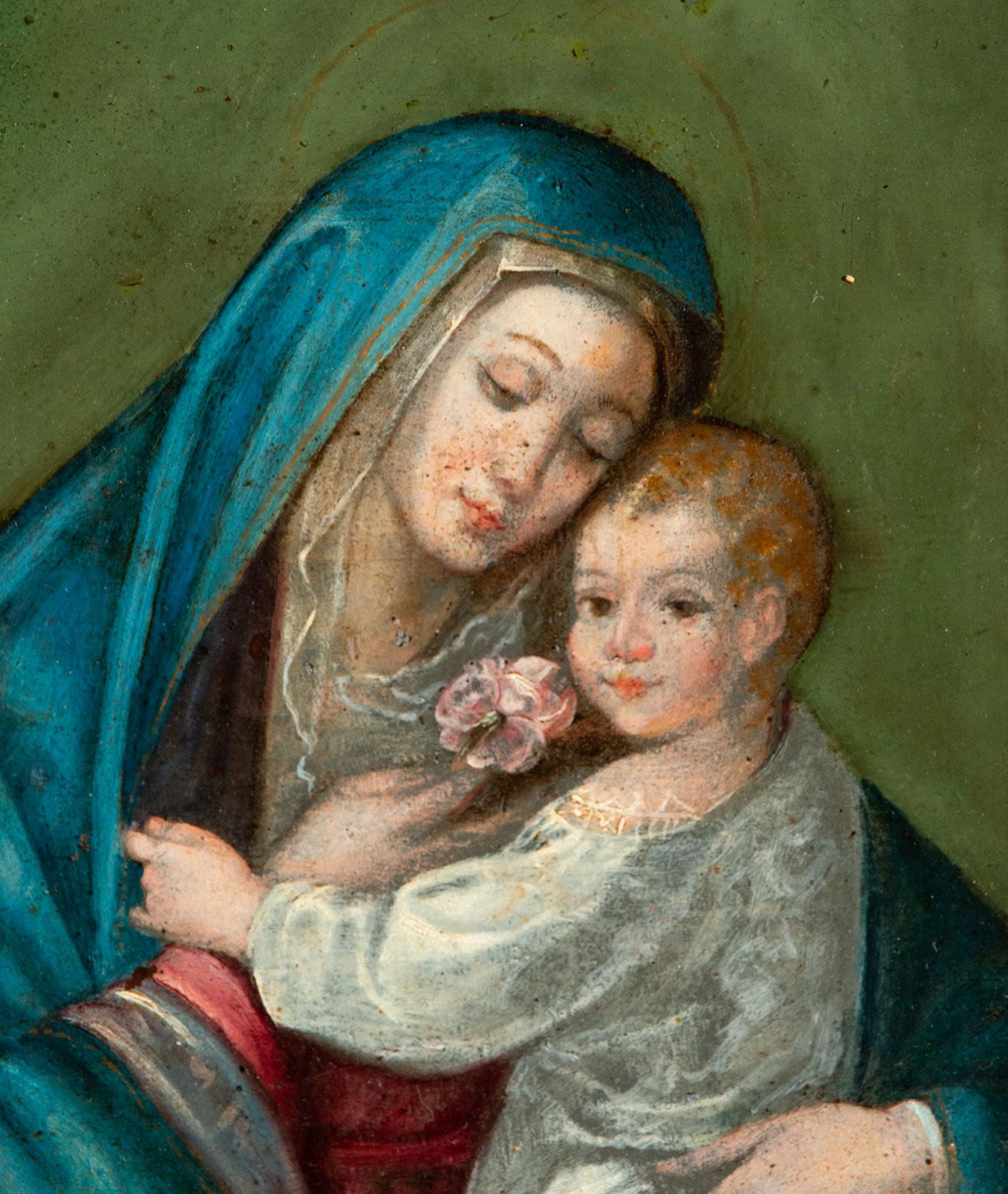 Virgin with Child, 18th century New Spanish school - Image 2 of 3