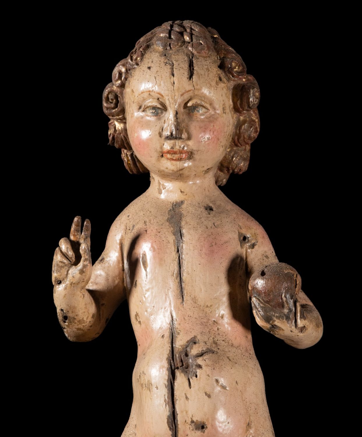 Large Enfant Jesus of the Ball of Mechelen, Gothic school of Mechelen from the 15th century - Image 2 of 7