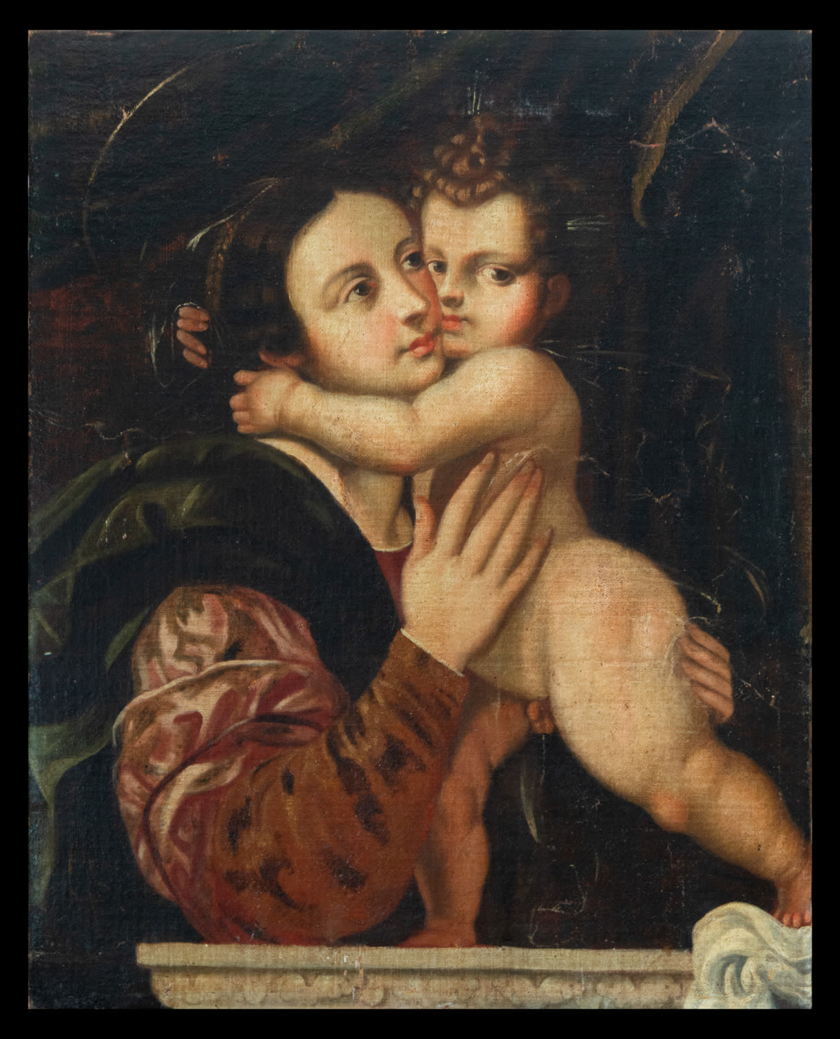 17th century North Italian school, probably Lombardy, Virgin with Child in Arms