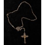 19th century silver filigree rosary