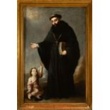 Saint Anthony of Padua with the Child, in the manner of Lorente Germán, Bernardo (Sevilla, 1680 - Se