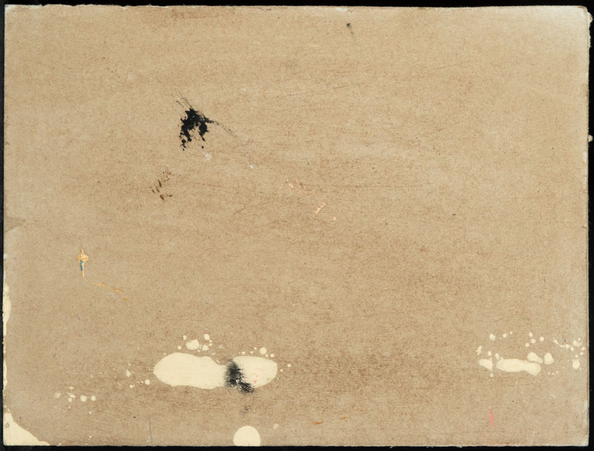 Sketch of characters on the beach on cardboard, signed Vives Maristany, 19th century Catalan school - Bild 3 aus 3