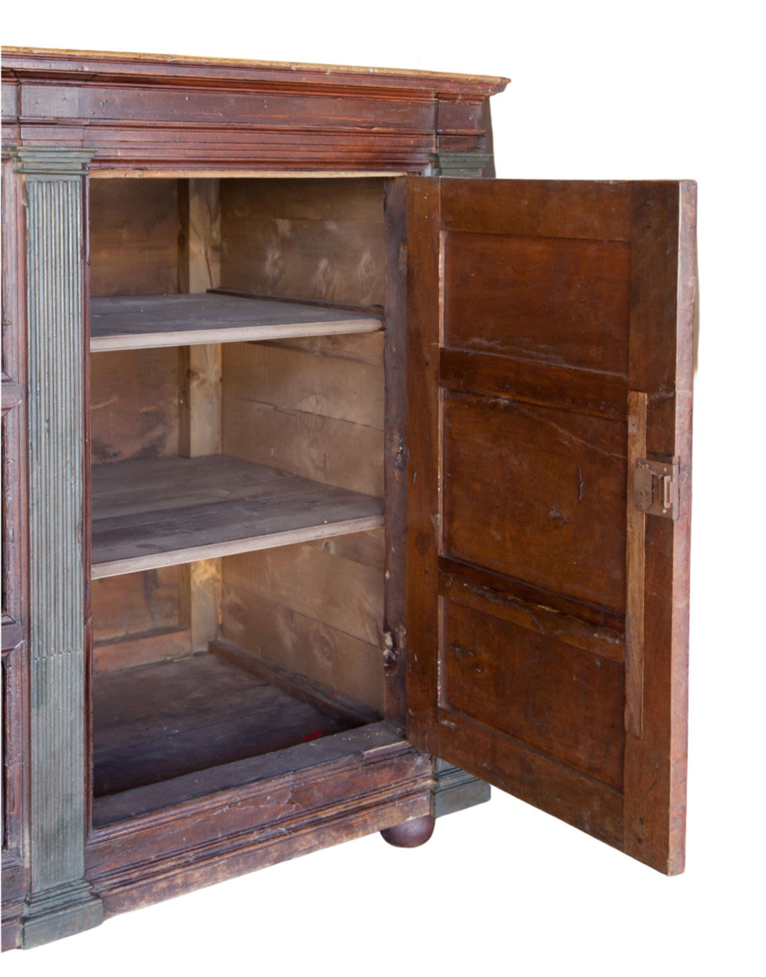 Very Large Pair of Ecclesiastical Chests of Drawers in wood and forge, Toledo or Salamanca, Spanish  - Image 4 of 5