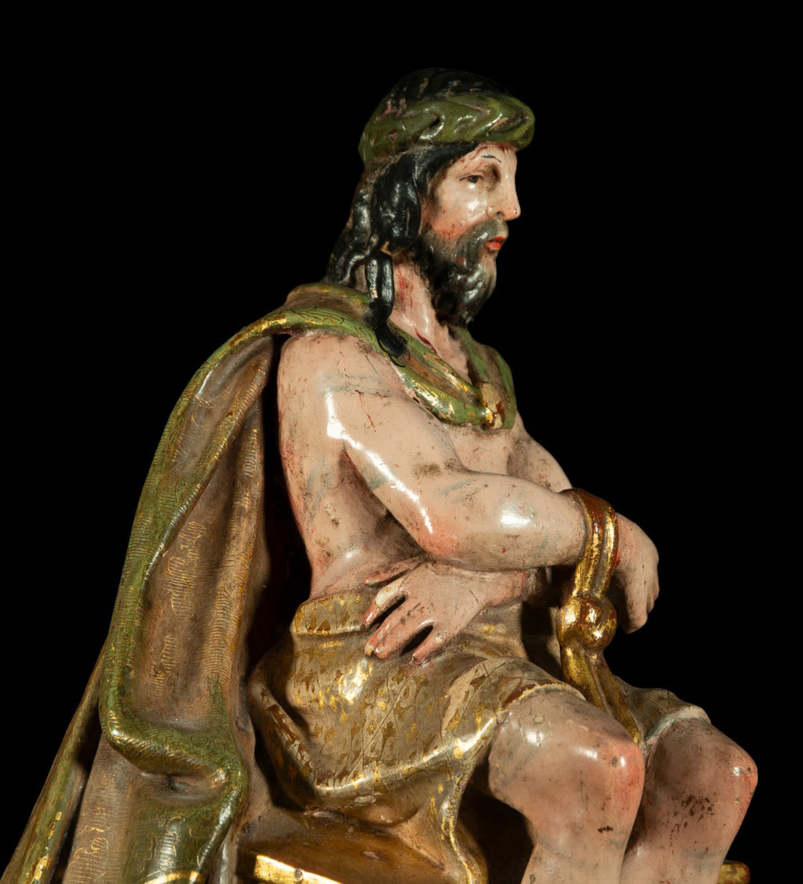 Important tabletop carving of Christ the Man of Sorrows, North Castile school, attributable to Berru - Image 5 of 6